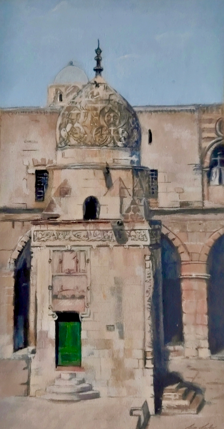 Fountain of Qayt Bay / Al-Aqsa / oil by Lea Laboy, private collection